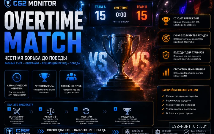 CS2 Monitor Overtime Match