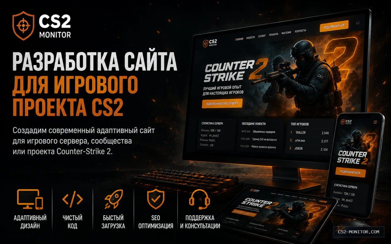 Разработка сайта для игрового проекта CS2